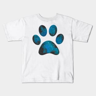 Galaxy pawprint Kids T-Shirt